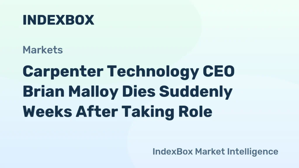Carpenter Technology CEO Brian Malloy Dies Suddenly Weeks After Taking Role - IndexBox