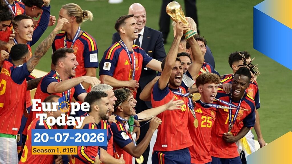 Live - Europe Today: Spain crowned World Cup champions as US strikes in Iran continue - Euronews