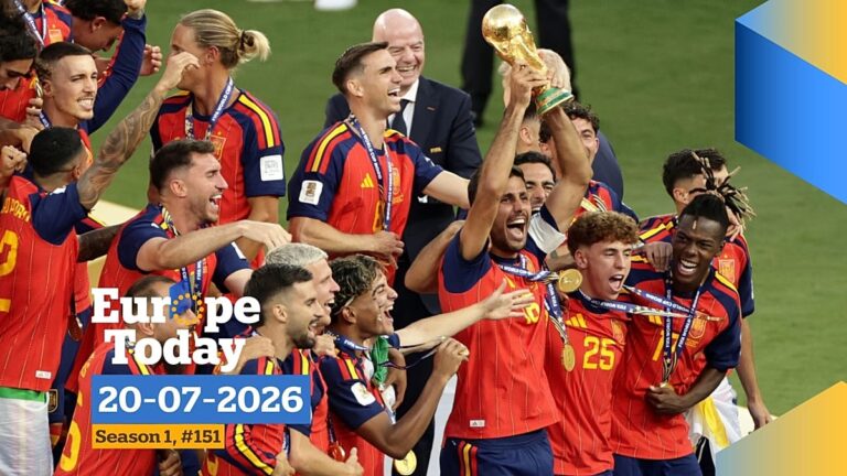 Live - Europe Today: Spain crowned World Cup champions as US strikes in Iran continue - Euronews