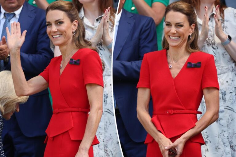 Kate Middleton turns heads in eyecatching red dress for Wimbledon 2026 appearance - Page Six