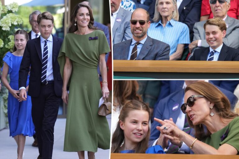 Prince George and Princess Charlotte make surprise appearance with Kate Middleton and Prince William at Wimbledon 2026 - Page Six
