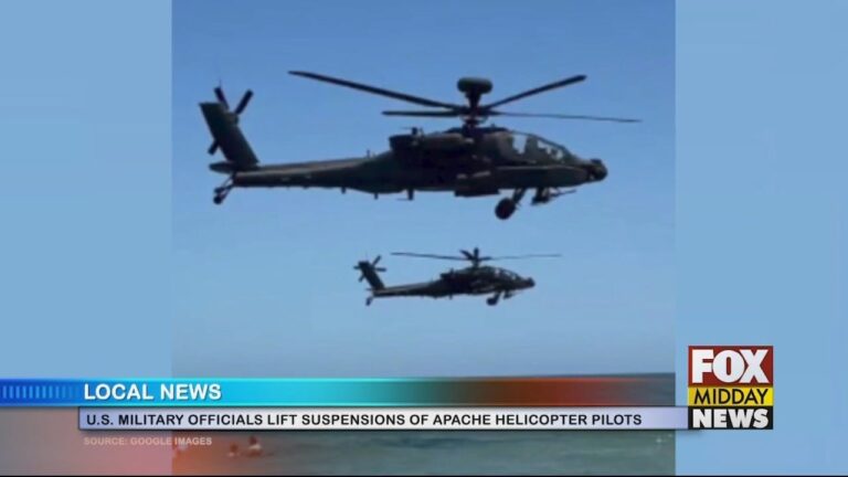 Suspension Lifted For Salute From The Shore Apache Helicopter Pilots - WFXB