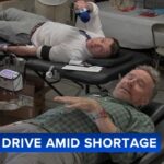 Actor Bryan Cranston talks Action News reporter John Paul into donating blood at event in Southwest Philadelphia - 6abc Philadelphia