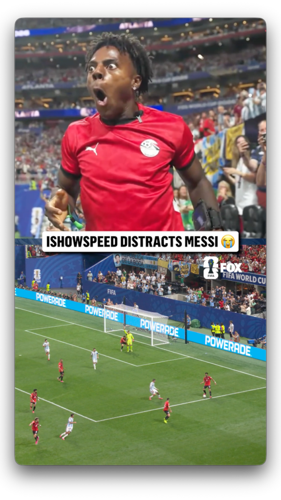 @ishowspeedsui was right behind the goal when Messi missed his penalty 🤣 - FOX Sports
