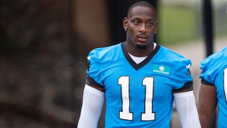 Panthers OLB Nic Scourton carted off the field with right knee injury on Day 1 of training - WCIV