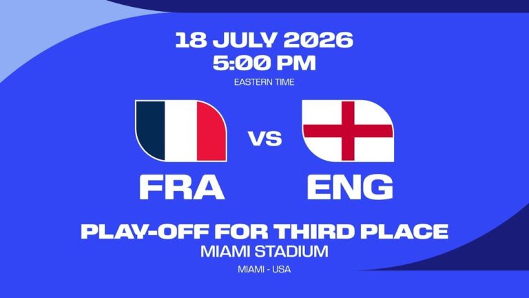 France vs. England - Live Score - July 18, 2026 - FOX Sports