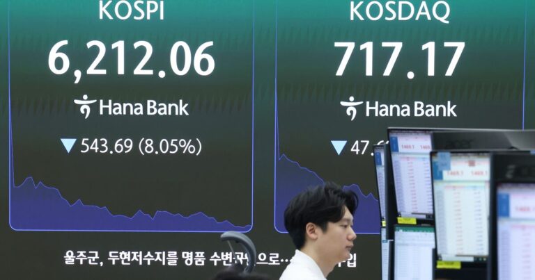 KOSPI Plummets 8% as Chinese Semiconductor Threats Trigger Circuit Breakers - 조선일보
