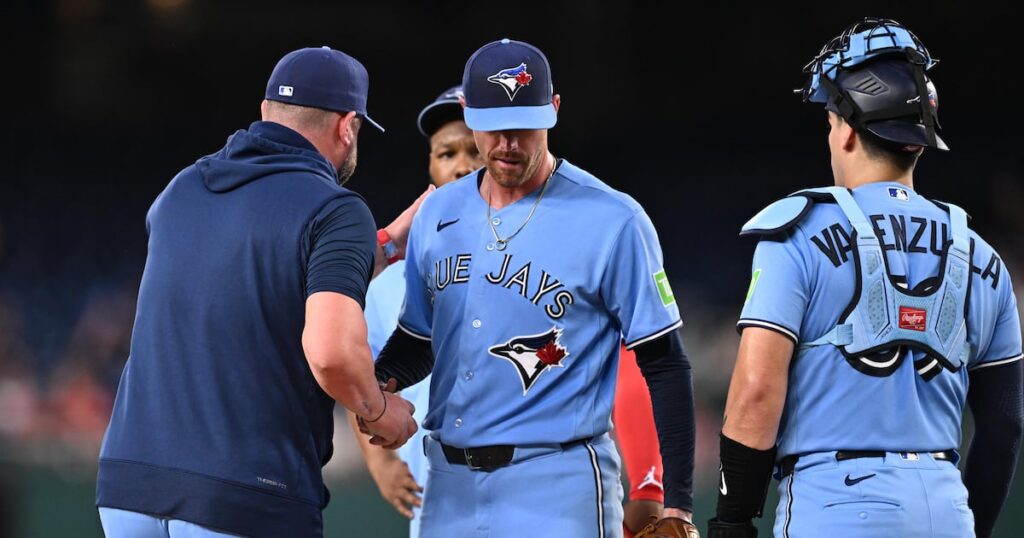 Jays’ Bieber pulled in first inning vs. Nationals after issuing six walks - TSN