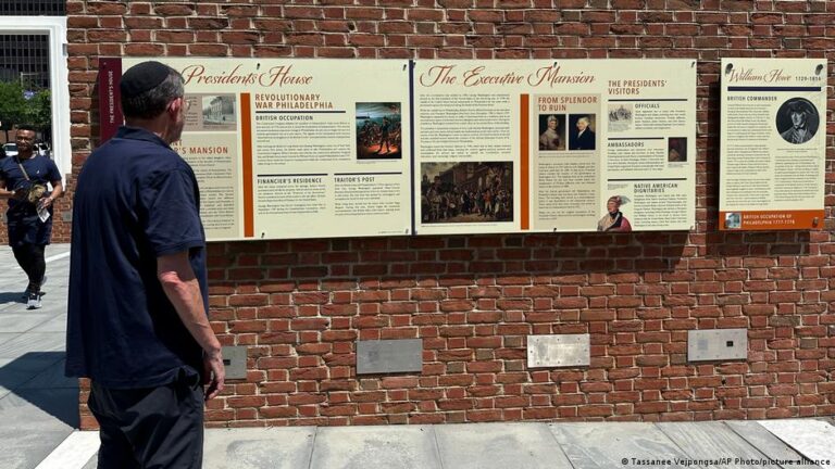 Trump administration replaces Philadelphia slavery memorial - DW.com