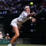 Linda Noskova and Karolina Muchova battle at Wimbledon — Photos - USA Today