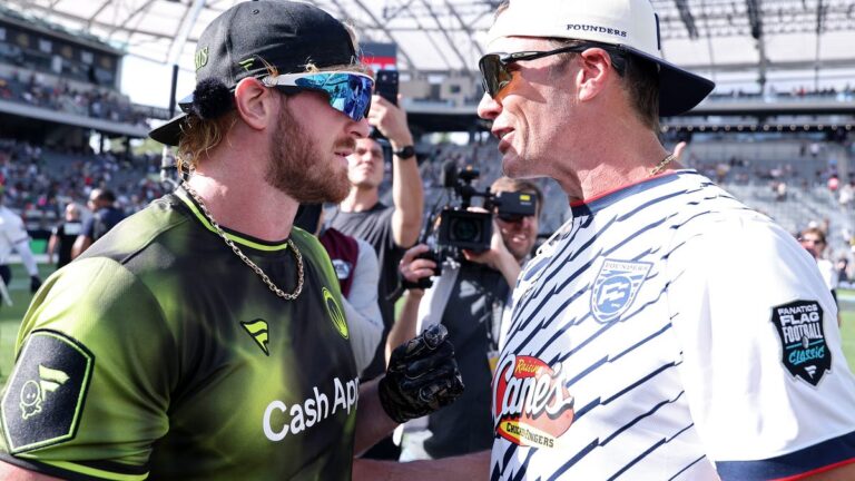 Tom Brady slaps Logan Paul during staredown in viral video - Patriots Wire