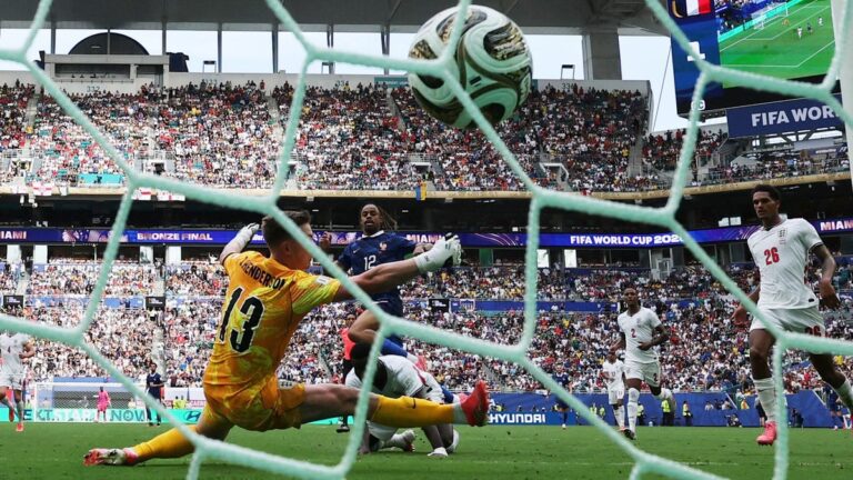 Who scored for France? Bradley Barcola's goal vs England - USA Today