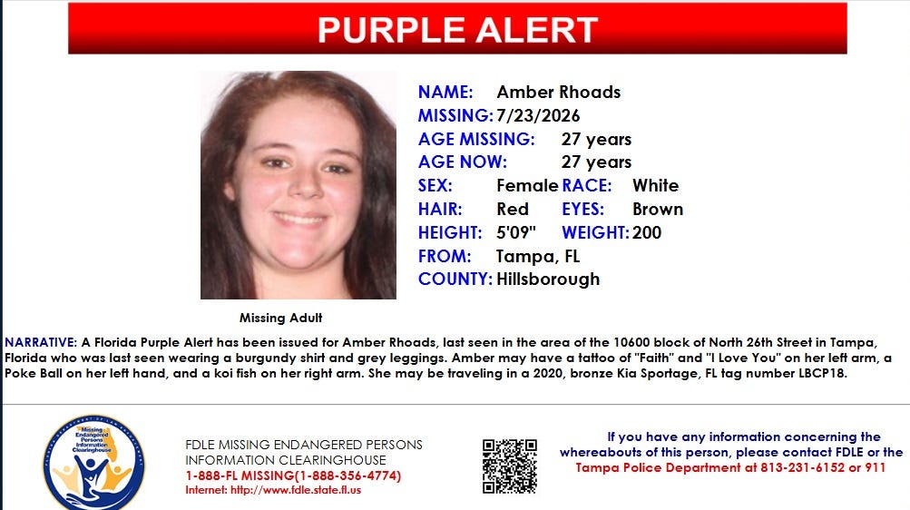 Purple Alert issued again for missing Florida woman. How to help - Sarasota Herald-Tribune