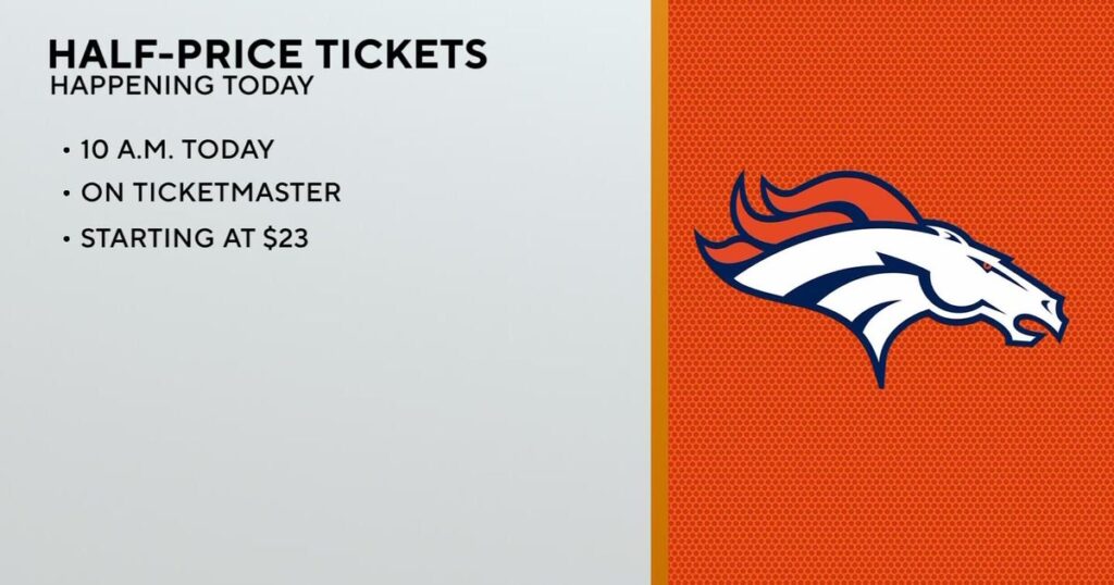 Denver Broncos half-price tickets go on sale Tuesday morning - CBS News