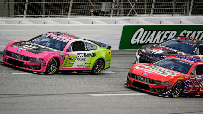 Ryan Blaney wins 3-wide battle on final lap of overtime in NASCAR Cup race in Atlanta - KSAT