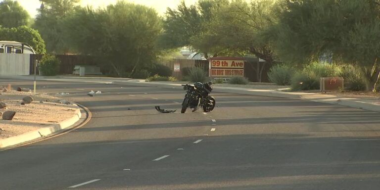 Motorcyclist hospitalized after crash in Sun City; road closed - AZ Family
