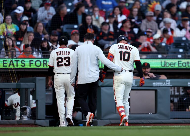Casey Schmitt exits SF Giants’ game with apparent lower body injury - Santa Cruz Sentinel