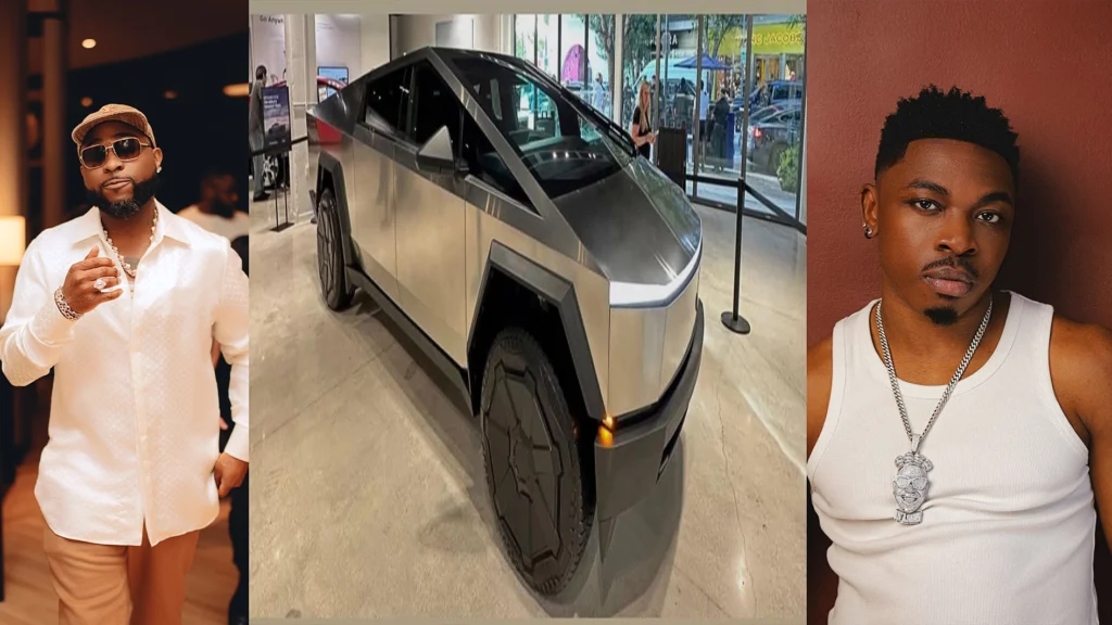 Davido gifts Mayorkun with brand new Tesla cybertruck - The Guardian Nigeria News