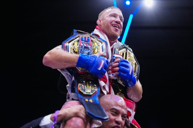 Justin Gaethje joins Conor McGregor as the second UFC fighter to receive his own custom 'legacy' belt - Bloody Elbow