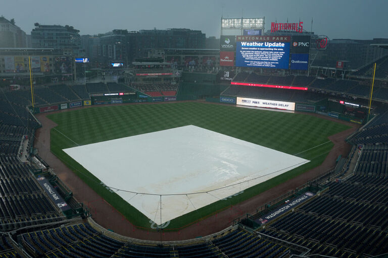 New York Yankees vs. Washington Nationals game delayed due to rain Friday 7/10/26 - DraftKings Network