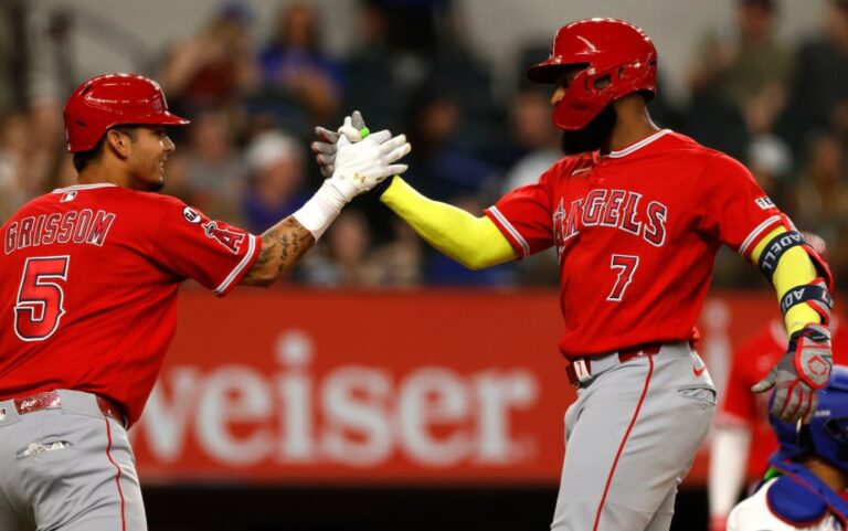 Jo Adell’s 2 homers lead eruption as Angels end losing streak - Orange County Register