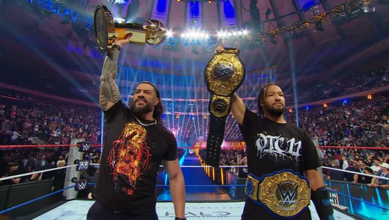 Tyrese Haliburton & Seth Rollins Interrupt Jalen Brunson & Roman Reigns At WWE Saturday Night's Main Event, Reigns Fights Off Rollins - Fightful
