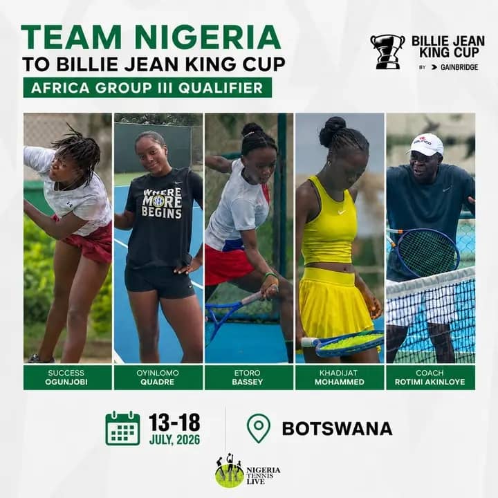 Tennis: Team Nigeria Departs for Botswana as Billie Jean King Cup Quest Begins - Sports247 Nigeria