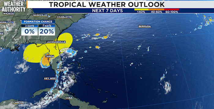 Tracking the Tropics: The National Hurricane Center continues to monitor 2 areas of weak development - News4JAX