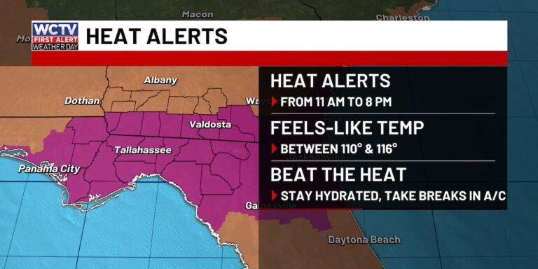 First Alert Weather Day: Dangerous heat with strong afternoon storms 🚨 - WCTV