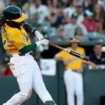 A's infielder Joshua Kuroda-Grauer hits IL with 'ruptured testicle ' after fouling ball off groin vs. Diamondbacks - sportingnews.com