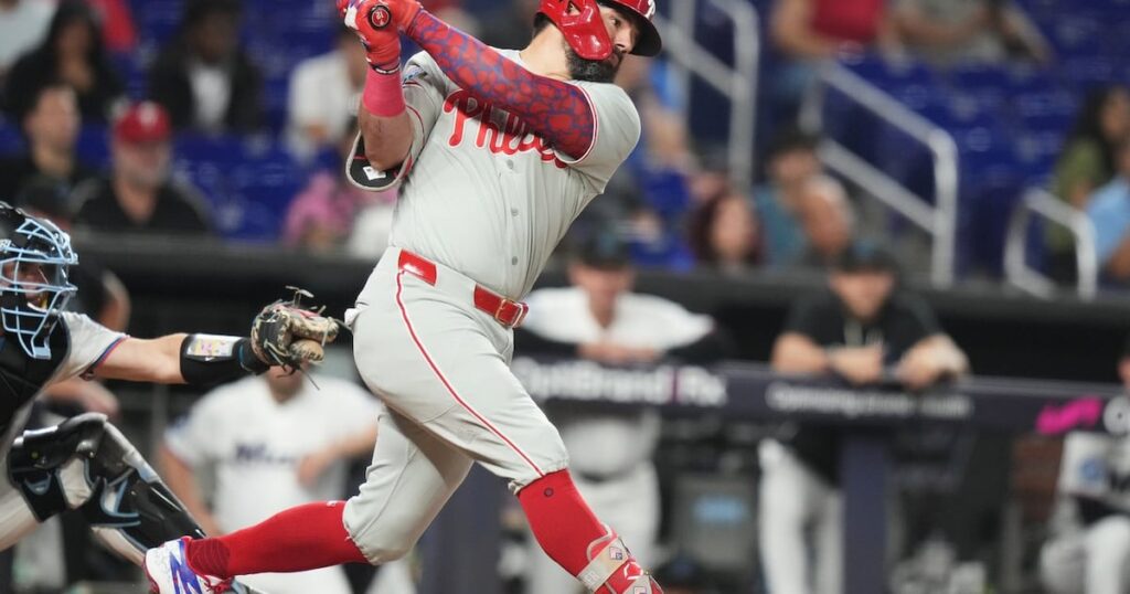 Phillies DH Schwarber out of starting lineup vs. Marlins with illness - TSN