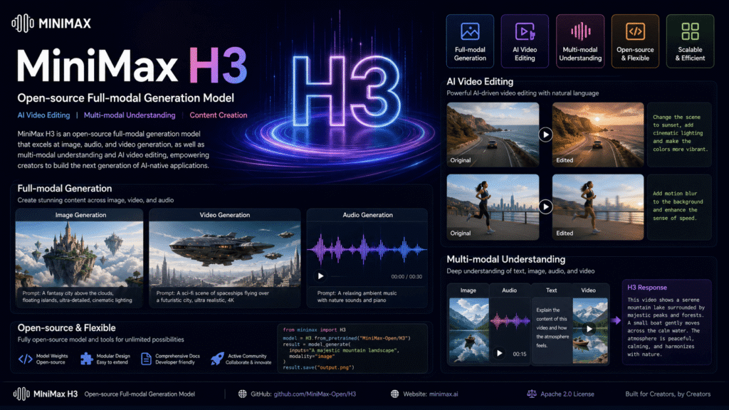 MiniMax Releases Open-Source Full-Modal Model H3: Video Editing Ranks No.1 Globally With Pricing Cut to One-Third of Competitors - Pandaily