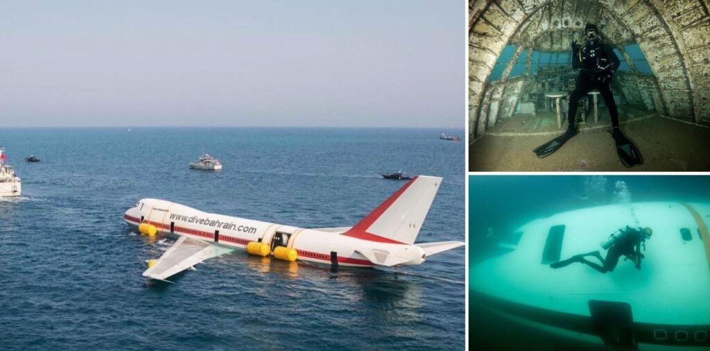 Bahrain bought a 747 jet for just $100,000 from the UAE, then for 7 long months carefully removed every single fuel line, wire and plastic component from it, then tugged it into the Arabian Sea and sunk it, creating the centerpiece of the world's largest underwat - Luxurylaunches