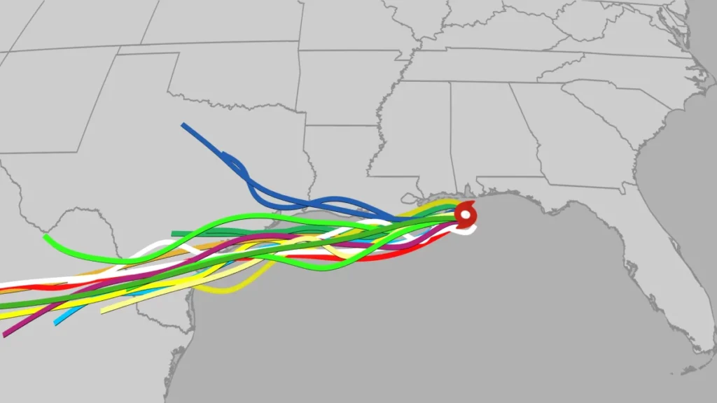 Russ Bynum reports Bertha Tracker Houston second landfall near Texas-Louisiana state line - El-Balad.com