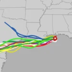 Russ Bynum reports Bertha Tracker Houston second landfall near Texas-Louisiana state line - El-Balad.com