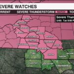 Severe Thunderstorm Watch in place until 8pm - WCCB Charlotte