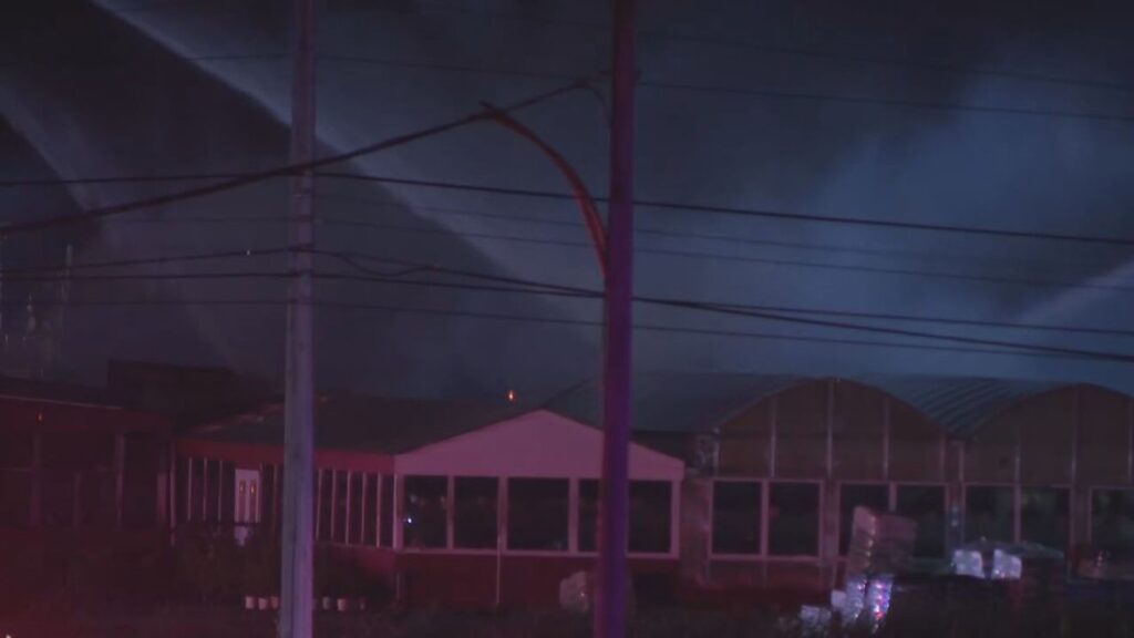 Crews battle large fire at Bauman's Farm Market & Greenhouses - 13wham.com