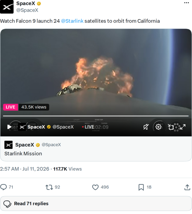 SpaceX Launches 24 Starlink Satellites from California - BASENOR - Tesla Accessories