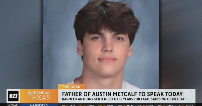 Austin Metcalf's father set to address controversial remarks he made after Karmelo Anthony trial - CBS News