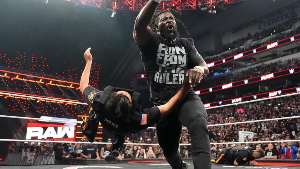 Oba Femi ATTACKS the police in front of Brock Lesnar en route to Hell in a Cell: Raw highlights - WWE