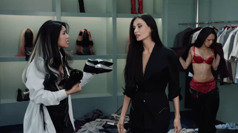 Demi Moore Makes Cameo In KATSEYE's 'Animal' Music Video, Gives the Girls Fashion Advice - Watch Now! - Just Jared