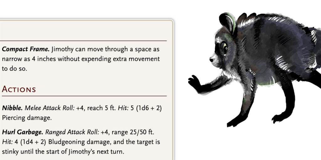 Jimothy The Raccoon Has An Official Dungeons and Dragons Stat Block - VICE