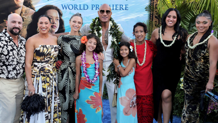 Dwayne Johnson Brings His Whole Family to Live-Action ‘Moana’ Premiere In Los Angeles - Just Jared