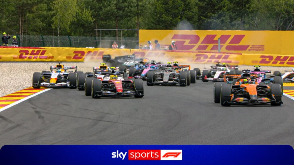 Belgium GP: Kimi Antonelli, Max Verstappen tussle for lead as George Russell crashes out! - Sky Sports