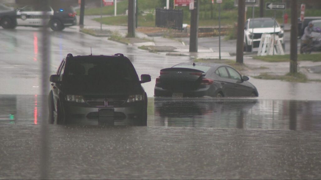 Flooding forces road closures across Colonie and Albany - WRGB