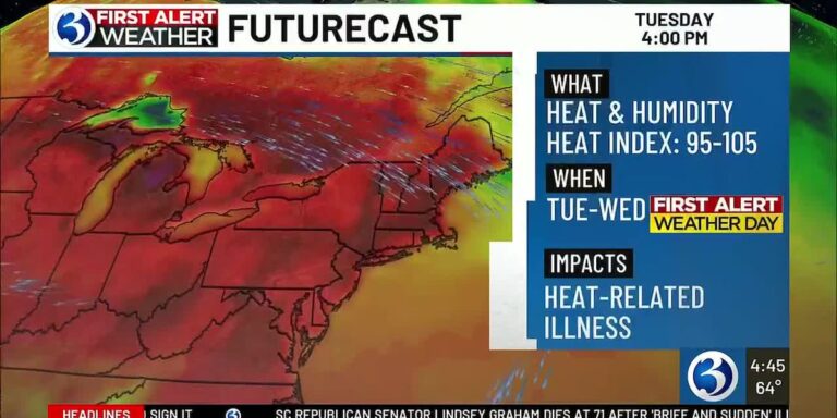 FORECAST: Heat advisory issued for Tuesday, Wednesday - WFSB