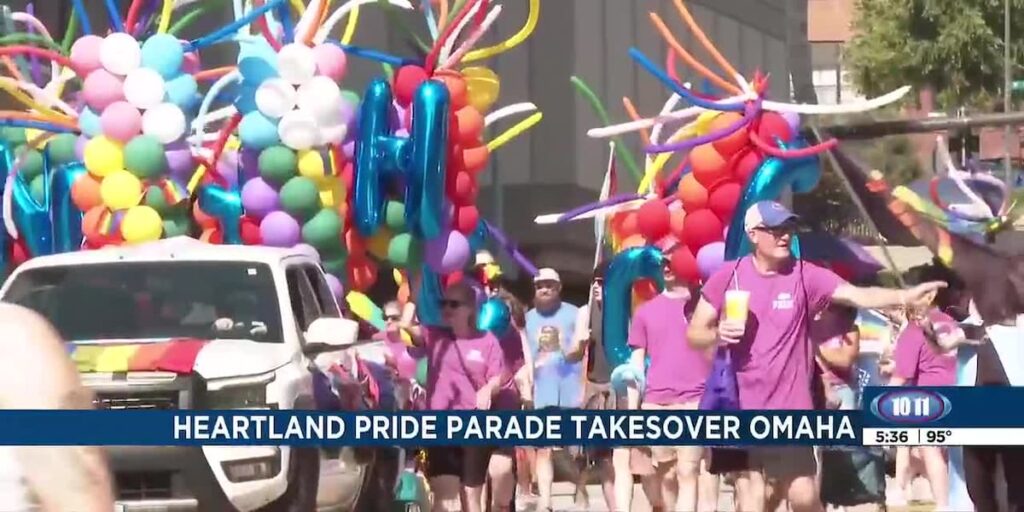 Heartland Pride parade draws crowds in Omaha despite near-triple-digit heat - KOLN | Nebraska Local News, Weather, Sports | Lincoln, NE
