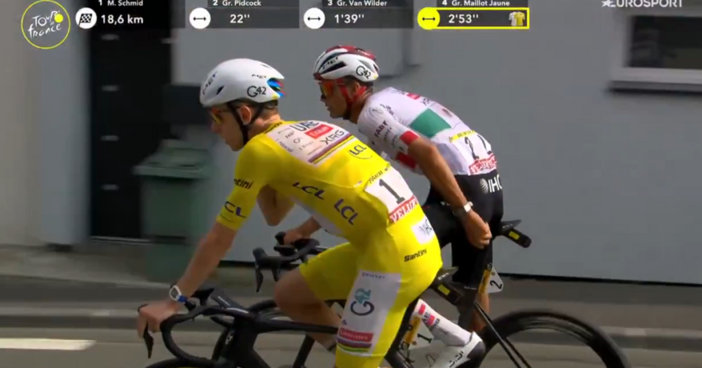 🎥 The moment Pogacar hears that Vingegaard crashed out of the Tour - IDLprocycling.com