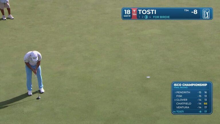 Alejandro Tosti sinks 11-foot birdie putt on No. 18 at ISCO Championship - PGA Tour