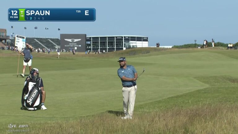 J.J. Spaun reaches par-5 No. 12 in two, makes birdie at Genesis Scottish Open - PGA Tour